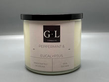 Load image into Gallery viewer, Peppermint and Eucalyptus - 17 Oz. Candle - Grace+Love Candle Co.