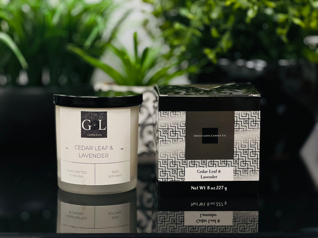 Cedar Leaf and Lavender - 8 oz. Candle