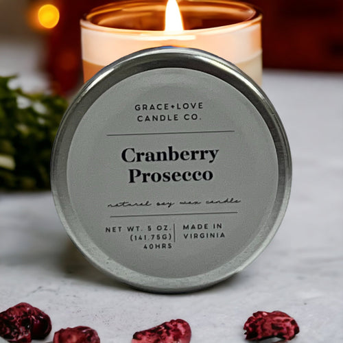 Cranberry Prosecco - 5 oz. Candle - Grace+Love Candle Co.