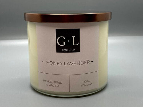 Honey Lavender - 17 Oz. Candle - Grace+Love Candle Co.