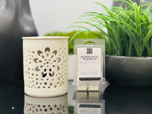 Mahogany & Teakwood Wax Melts - Grace+Love Candle Co.